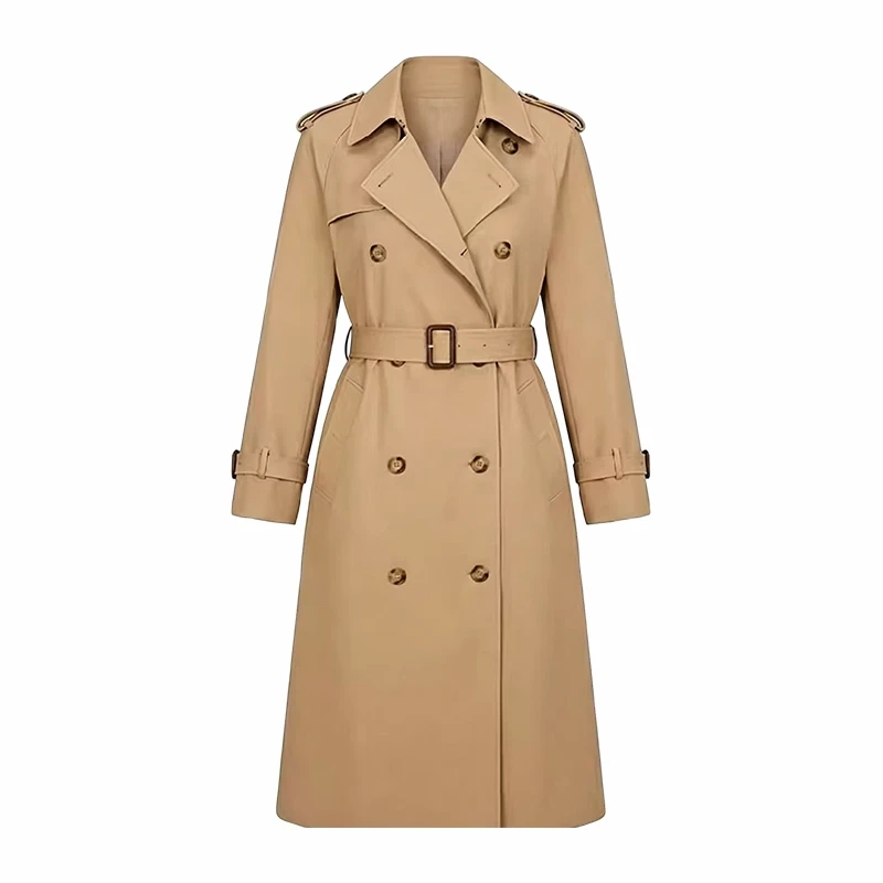 Beige Belted Trench Coat